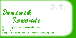 dominik komondi business card